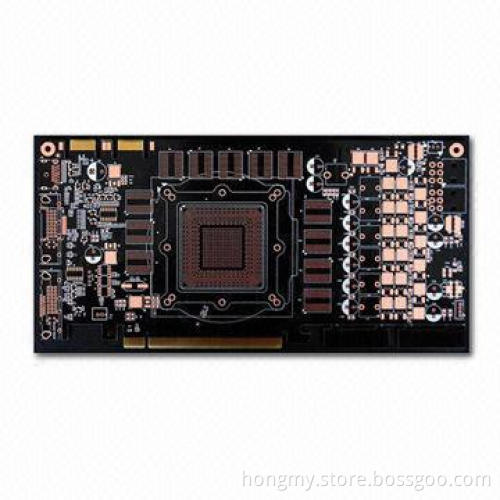 Multilayer Black Rigid PCB with Manufacturer, 1.6mm Board, Made of FR4 Material, White Silkscreen